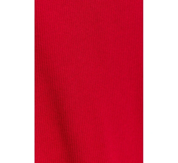 model 20476108 Žebrovaný top s dlouhými rukávy červený - Moe