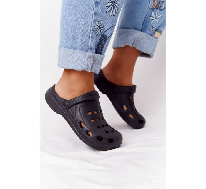 Dámské Nazouváky Černé Pěnové Crocsy EVA Dámské Nazouváky Černé Pěnové Crocsy EVA