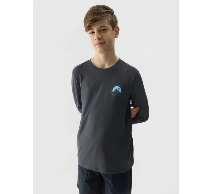 Chlapecké triko s dlouhým rukávem 4F - grafitové
