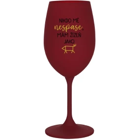NIKDO MĚ NESPASE, MÁM ŽÍZEŇ JAKO PRASE - bordo sklenice na víno 350 ml