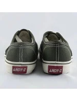 Dámské šněrovací tenisky v khaki barvě model 17112666 - ANDY-Z