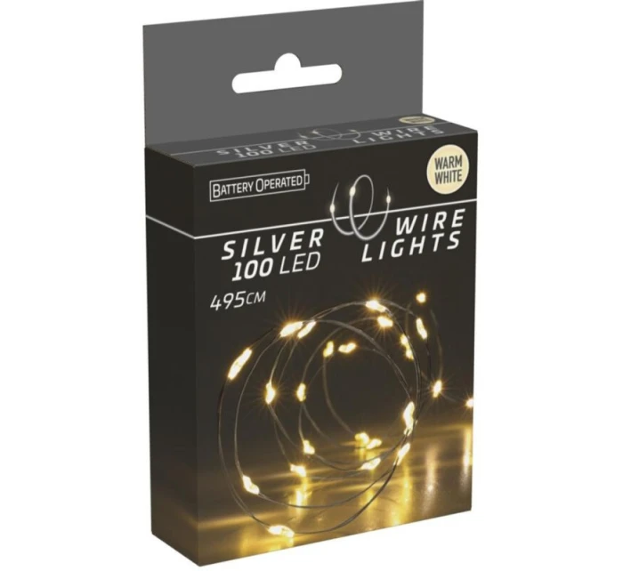 LAMPKI NA GIRLANDA 100 LED CIEPŁY BIAŁY model 21832624