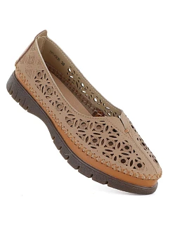 Sergio Leone SP006 hnedé kožené ažurové dámske poltopánky