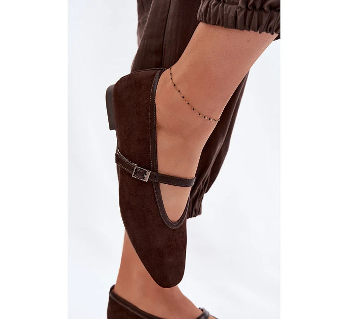 model 22091791 Eko semišové balerínky s páskem - Boto