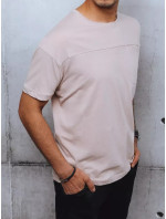 Ružové jednofarebné pánske tričko Dstreet RX4837