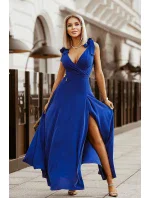 Dámské večerní šaty model 18593236 modré - BICOTONE