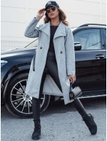 Dámský dlouhý kabát světle šedý Dstreet model 21980444 - FashionStreet