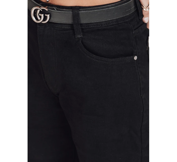 Dámske široké čierne džínsy FashionStreet UY2760