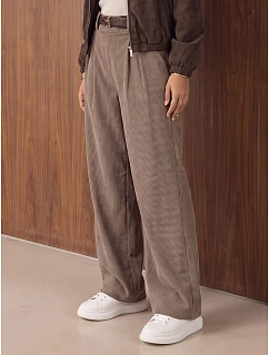 Dámske manšestrové nohavice so širokými nohavicami Fango FashionStreet UY3137