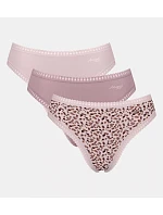 SLOGGI GO CRUSH - 3× vysoko strihané tangá z organickej bavlny Sloggi