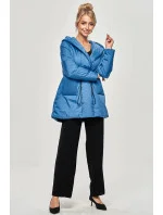 Světle modrá dámská bunda s kapucí model 15846262 - Ann Gissy