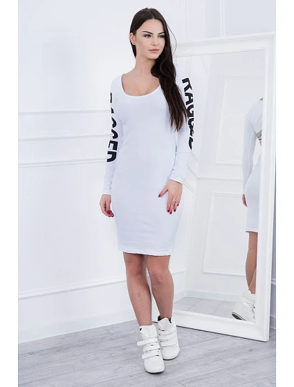 model 18742323 bílé šaty - K-Fashion model 18742323 bílé šaty - K-Fashion