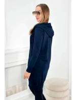 Šaty s kapucňou, mikina s kapucňou námornícka modrá Šaty s kapucňou, mikina s kapucňou námornícka modrá