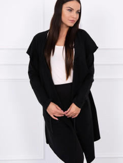 Volná pláštěnka s kapucí černá