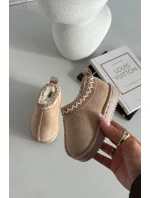 Dětské sněhule s výšivkou béžové model 21711240 - Boto