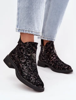 obuv z přírodního semiše na nízkém podpatku model 21713893 - D&A