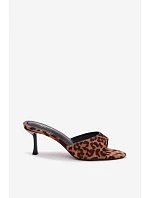 Pantofle z imitace semiše na jehlovém podpatku leopardí vzor Melissea Pantofle z imitace semiše na jehlovém podpatku leopardí vzor Melissea