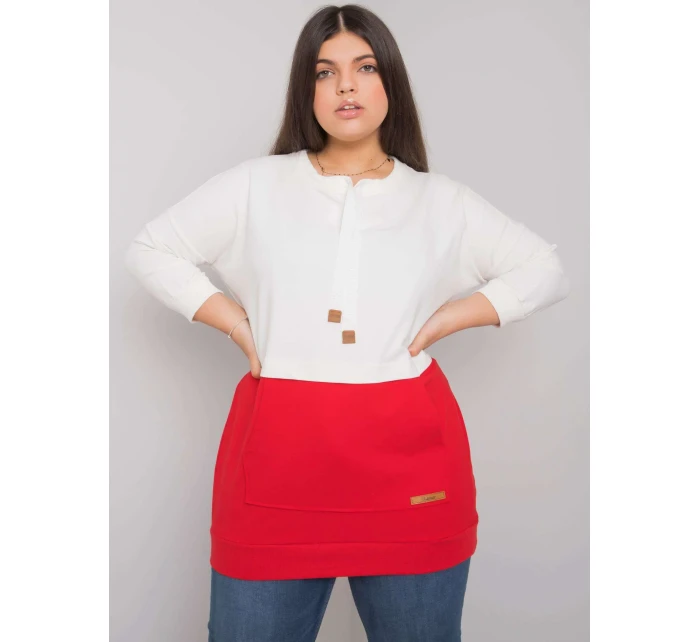 Mikina RV BL 6845.51P biela a červená