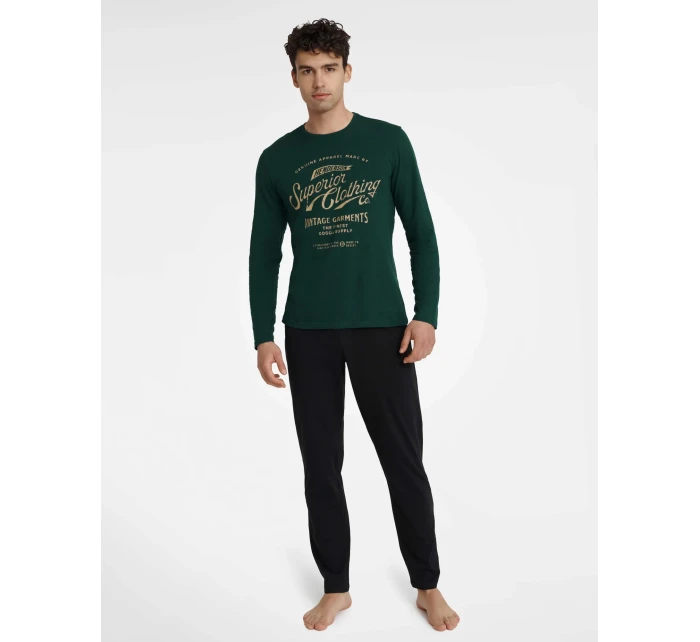 Pyžamo Imress 40952-79X Tmavo zelená a čierna - Henderson Pyžamo Imress 40952-79X Tmavo zelená a čierna - Henderson