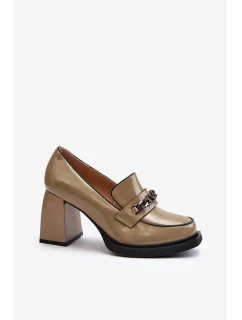 Lodičky na masivních podpatcích, zelené Terimene