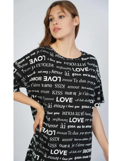 Dámska nočná košeľa s krátkym rukávom Amore