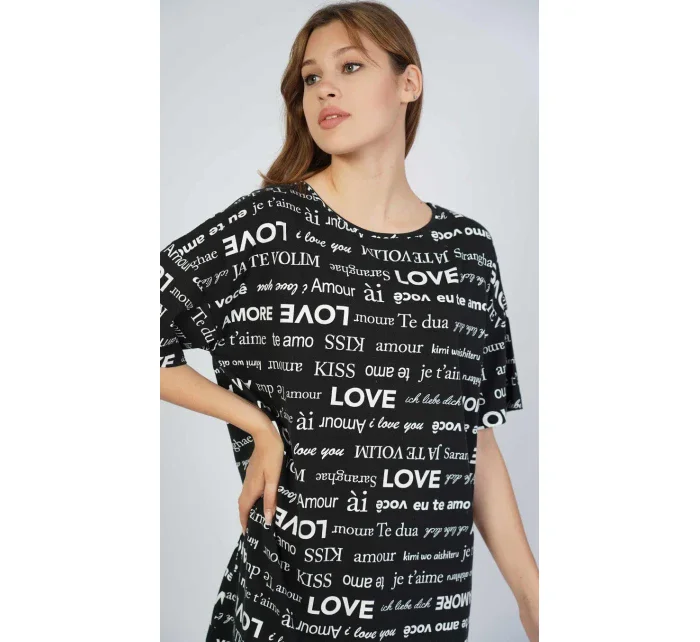 Dámska nočná košeľa s krátkym rukávom Amore