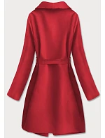 Dámsky minimalistický kabát červený (747ART)