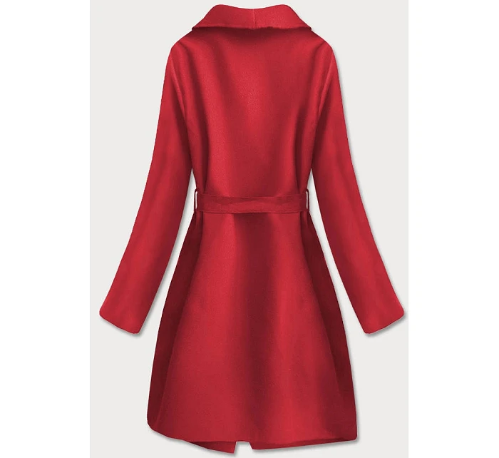 Dámsky minimalistický kabát červený (747ART)