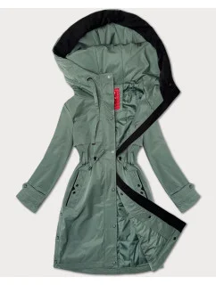 Světle zelená dámská bunda s kapucí model 20911390 - LHD