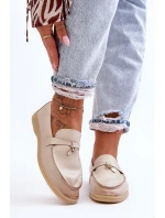 Klasyczne Mokasyny Damskie Beżowe Cortez Klasyczne Mokasyny Damskie Beżowe Cortez