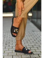 Dámské sandály s ozdobami model 21665115 černé - S.Barski