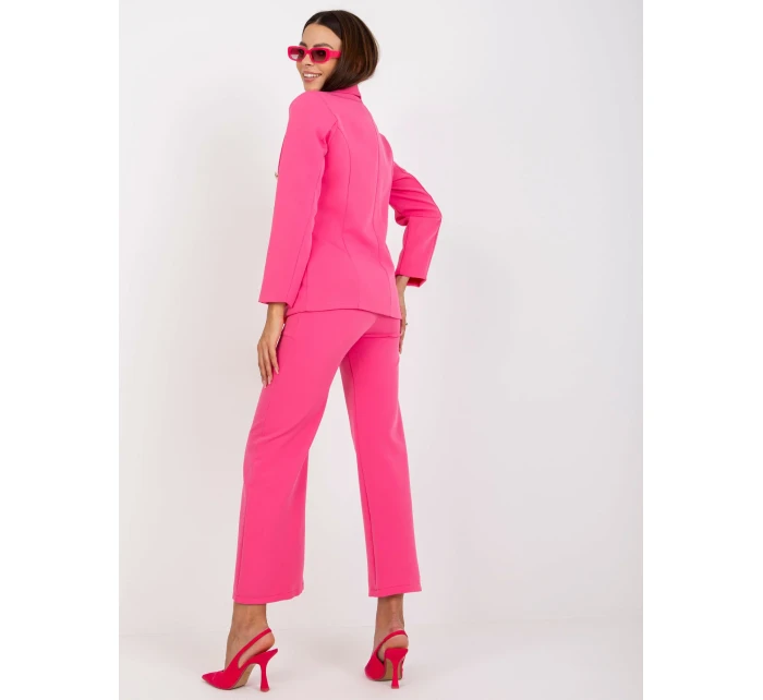 Dámska bunda DHJ MA 15555 00P tmavo ružová