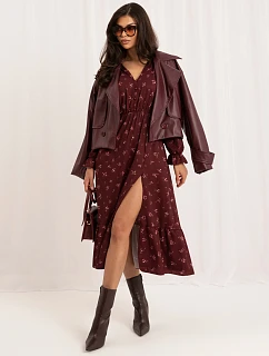 Sukienka MI SK model 22340928 bordowy - FPrice