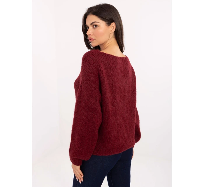 Sweter MI SW model 21471663 bordowy - FPrice