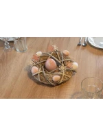 DEKORATÍVNA GIRLANDA ŠEDÁ PRIEMER 24CM