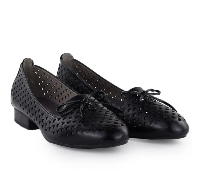 Dámské ažurové boty black model 22009343 - JEZZI Dámské ažurové boty black model 22009343 - JEZZI