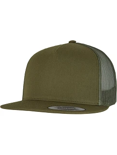 Flexfit 6006 5-panelová čiapka typu Trucker 55.6006, machovo zelená