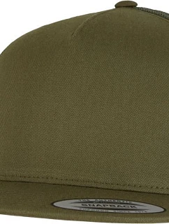 Flexfit 6006 5-panelová čiapka typu Trucker 55.6006, machovo zelená