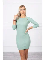 Šaty s ozdobnými gombíkmi tmavo mätové Šaty s ozdobnými gombíkmi tmavo mätové