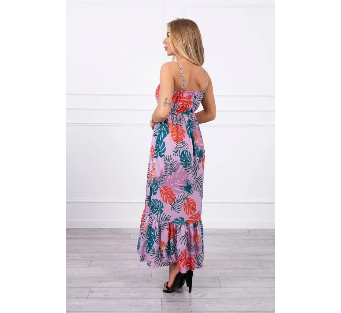 Šaty s motívom listov fialovej Šaty s motívom listov fialovej