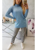 Stojanový sveter modrý