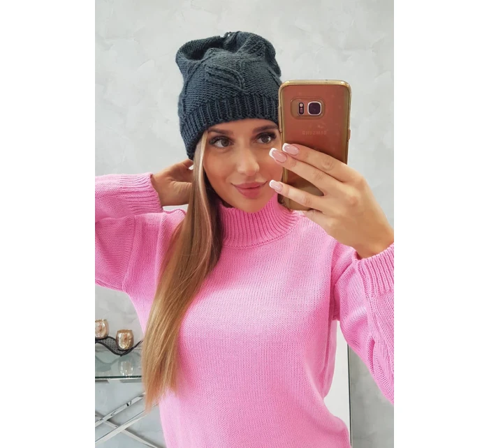 Dámská čepice graphite model 18752449 - K-Fashion Dámská čepice graphite model 18752449 - K-Fashion