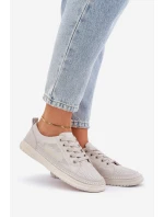 Dámské Kožené Tenisky Šedé model 21684179 - EVENTO