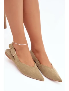Dámské baleríny s přeskou Zelené Tanelia