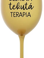 DEDKOVA TEKUTÁ TERAPIA - zlatý pohár na víno 350 ml
