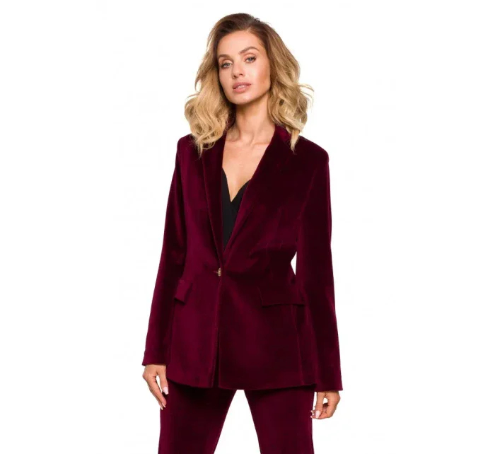 Zamatové sako s gombíkom M643 - Moe Zamatové sako s gombíkom M643 - Moe