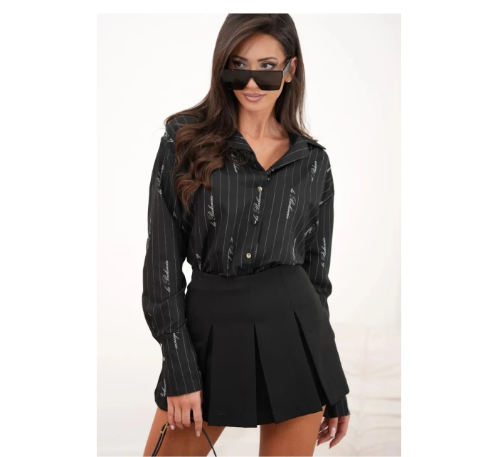 Dámske tričko s dlhým rukávom Maddie black - LaBalancia