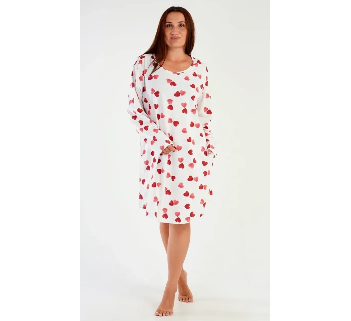 Dámske domáce šaty s dlhým rukávom Heart