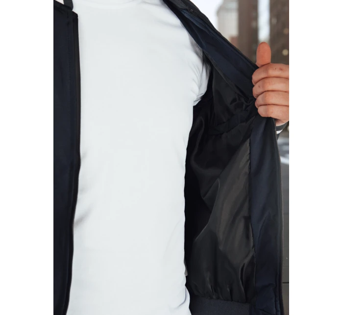 Pánska prechodná bunda bomber modrá FashionStreet TX5015 Pánska prechodná bunda bomber modrá FashionStreet TX5015