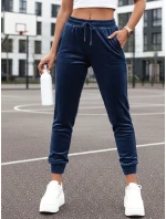 Dámske velúrové modré tepláky FashionStreet UY2836